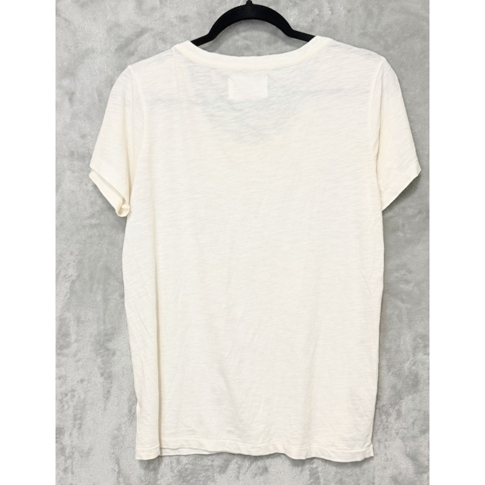 Sol Los Angeles Rose' All Day Tee Wine cotton Small Anthropologie Ivory - Picture 6 of 6